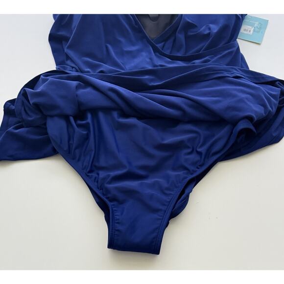 Bal Harbor Bathing Suit Sz 20W Skirted One‎ Piece Beach Pool Suit - Picture 2 of 8